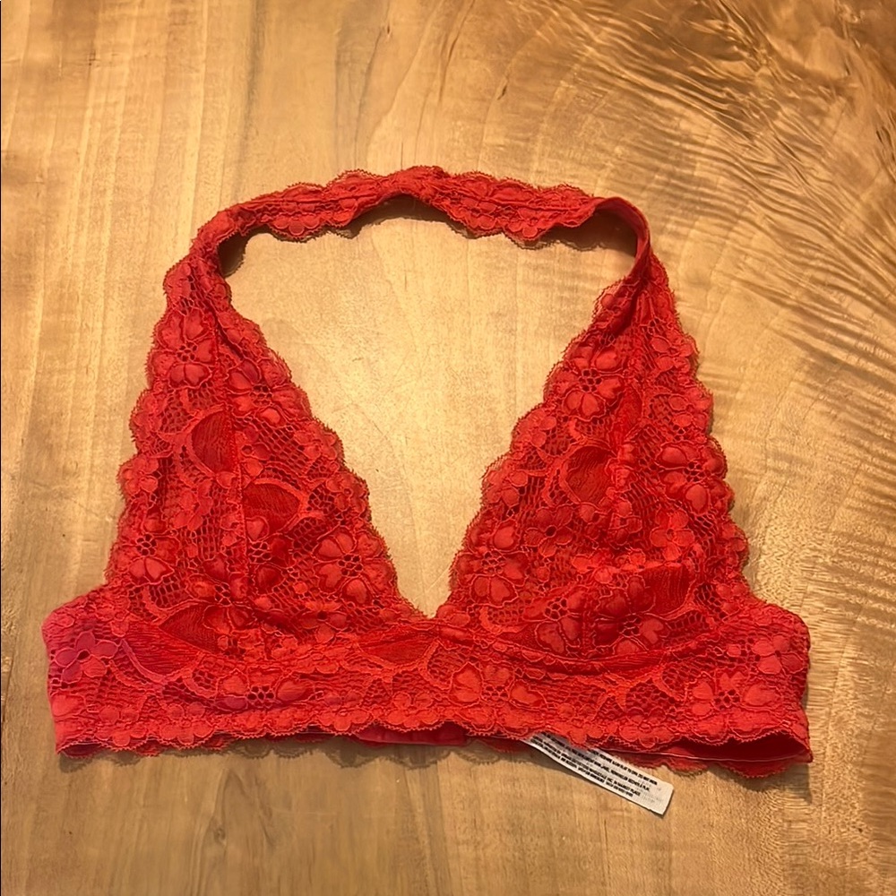 Free People Lace Halter Bralette